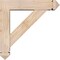 Ekena Millwork Traditional Arts and Crafts Smooth Bracket w/ Offset Brace, Douglas Fir, 5 1/2"W x 22"D x 22"H BKT0604X22X22TRA03SDF - alternate 3